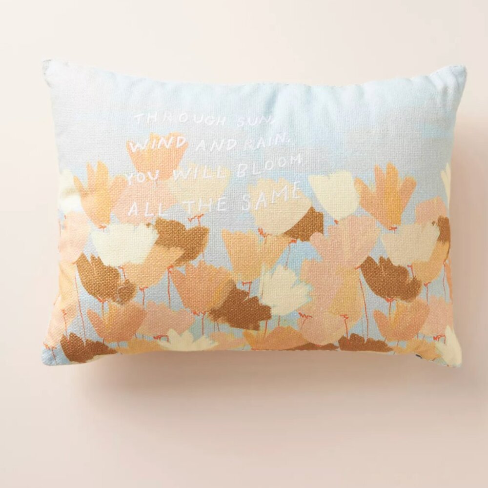 NWT Anthropologie Morgan Harper Nichols Embroidered Pillow